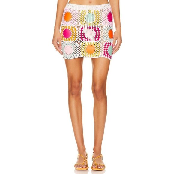 My Beachy Side Crochet Mini Skirt Multi Womens Size XL - Picture 1 of 9